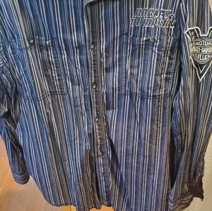 HARLEY DAVIDSON OFFICIAL VINTAGE LS BD SHIRT SX 2XL